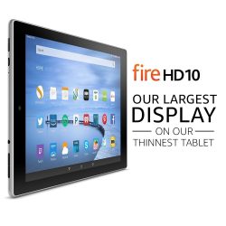 Fire HD 10 Tablet, 10.1″” HD Display, Wi-Fi, 16 GB – Includes Special Offers, Silver Aluminum-0